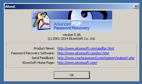 Advanced PDF Password Recovery — восстановление забытого пароля PDF